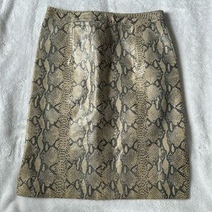 COLEBROOK & CO Snakeskin Leather Pencil Skirt